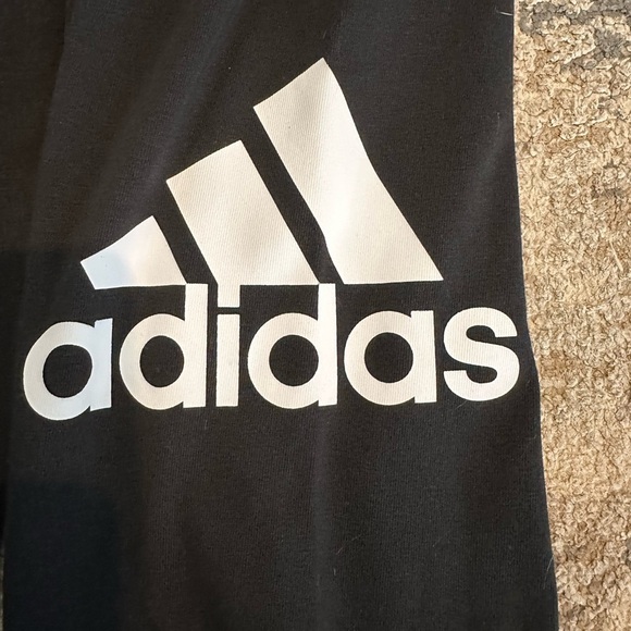 Adidas Joggers Mens XL Black Tapered Logo Lightweight Sweatpants - Picture 2 of 5